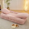 [VIDEO provided] Human Dog Bed ,Lazy Sofa Couch ,5 Adjustable Position,sit,sleep,fold,suit to put in bedroom, living room ,Space Saving Design,Pink