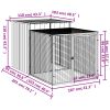Chicken Cage with Run Anthracite 43.3"x79.1"x43.3" Galvanized Steel